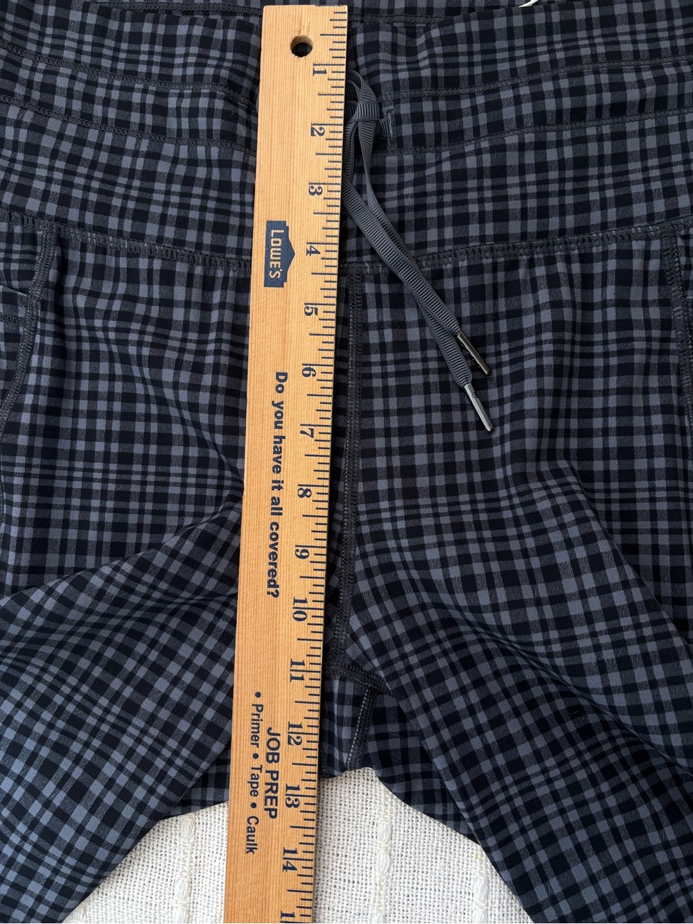 Halara UltraSculpt Check Plaid High Waist Drawstring Yoga Crop Leggings L - Picture 14 of 15